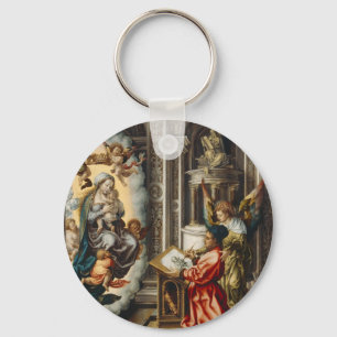 Saints with Mary and Baby Jesus Keychain