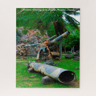 Saipan Mariana Islands.Christmas Greetings Jigsaw Puzzle