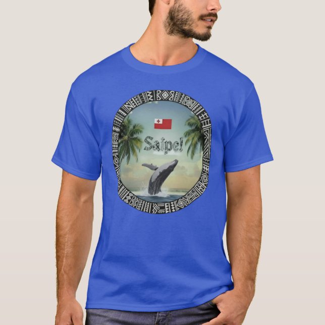 Saipe Tonga Eua whale off grid Pacific island T-Shirt (Front)