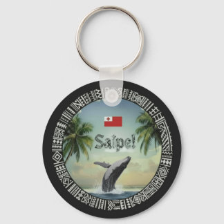 Saipe Tonga Eua whale tropical pacific island Keychain