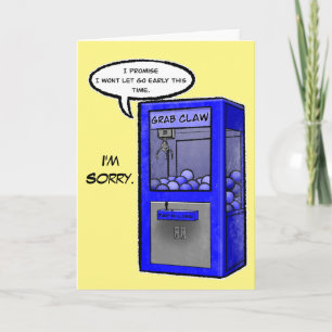 Saisir la carte d'excuses de la machine Claw