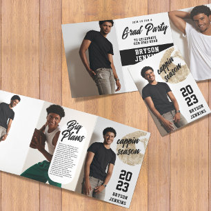 Saison Cappin Masculine Graduine Invitation