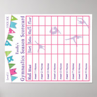 Saison de gymnastique Retrouvez Scorecard Poster 9