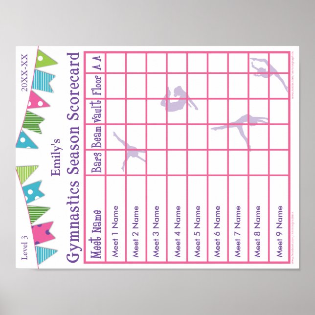 Saison de gymnastique Retrouvez Scorecard Poster 9 (Devant)