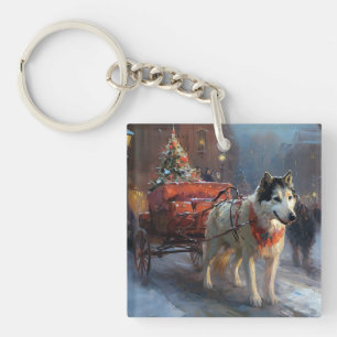 Saison de Noël du Malamute de l'Alaska