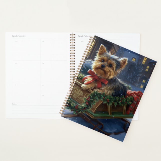 Saison de Noël du Yorkshire Terrier (Devant avec enveloppe)