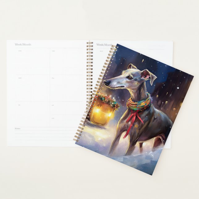 Saison de Noël Greyhound (Devant avec enveloppe)