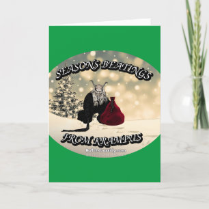 Saison des coups de Krampus - Carte de Noël