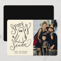Saison éffrayante Halloween Carte photo