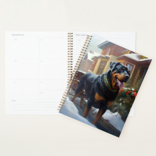 Saison festive de Noël de Rottweiler