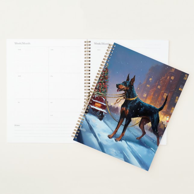Saison Festive de Noël Doberman (Devant avec enveloppe)