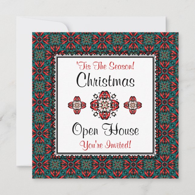 Saison Fêtes de Noël Invitations Open House (Devant)