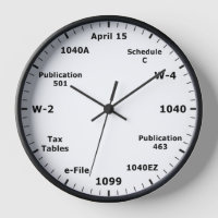 Saison fiscale drôle CPA Comptable Bureau Horloge