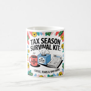 Saison fiscale Survival Mug : Café, Larmes et 1040