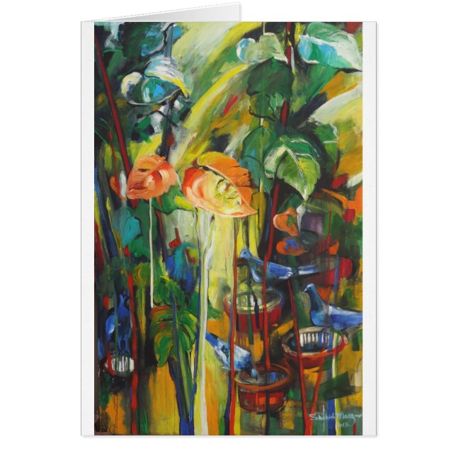 Saison printanière et pigeons (Devant)