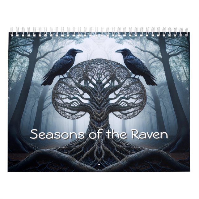 Saisons du Corbeau Calendrier 12 mois (Protection)