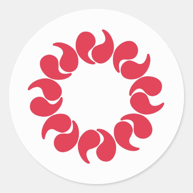 Saitama Classic Round Sticker (Front)