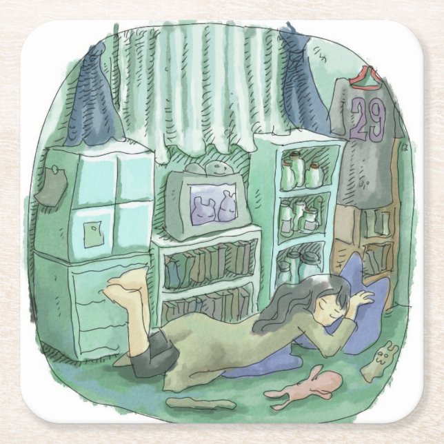 Sajiki Square Paper Coaster (Front)