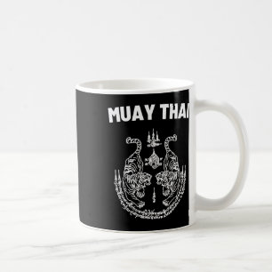 Sak Yant Muay Thai Art Tattoo Twin Tiger Kickboxin Coffee Mug