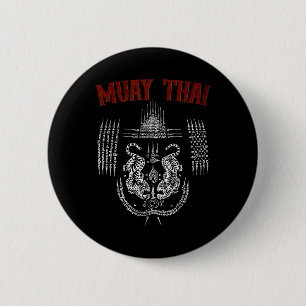Sak Yant Muay Thai Kickboxing Tattoo Asian Cultura 2 Inch Round Button