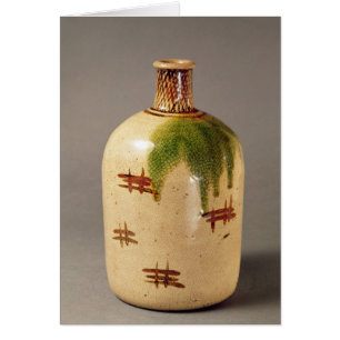 Sake bottle, from Oribe