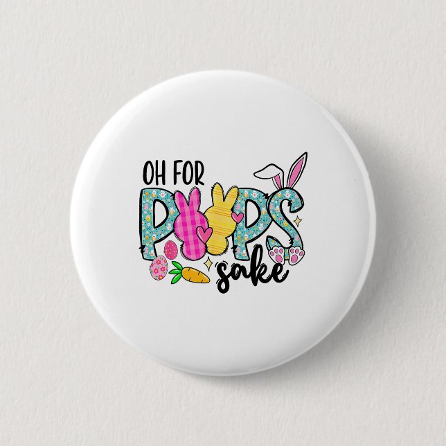 Sake Funny Easter Bunny Print Gles Happy Easter Wo 2 Inch Round Button (Front)