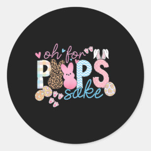 Sake Funny Easter Bunny Print Gles Happy Easter Wo Classic Round Sticker