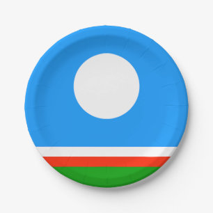 Sakha Flag Paper Plate