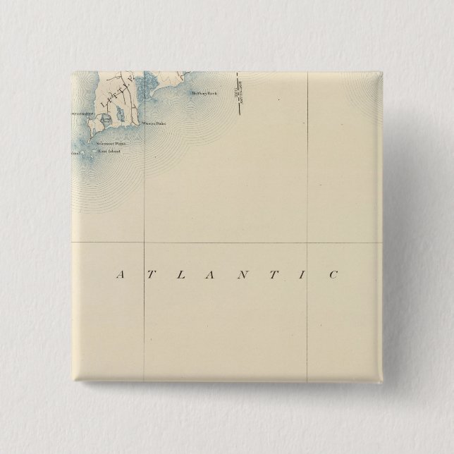 Sakonnet, Massachusetts 2 Inch Square Button (Front)