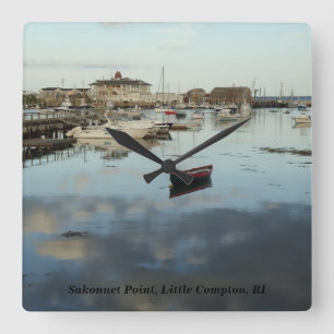 Sakonnet Point, Little Compton, RI Square Wall Clock