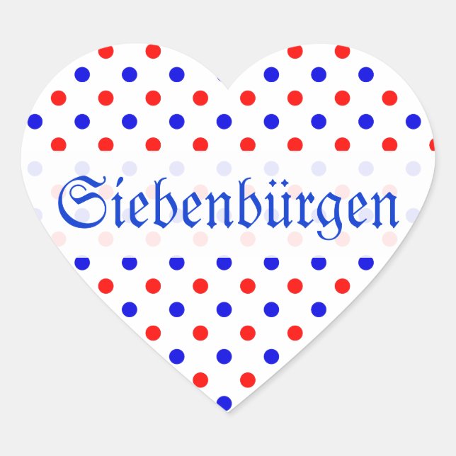 Saksesch Saxonian Colours Heart Sticker (Front)