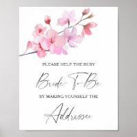 Sakura - aider la mariée occupée Adresse Poster