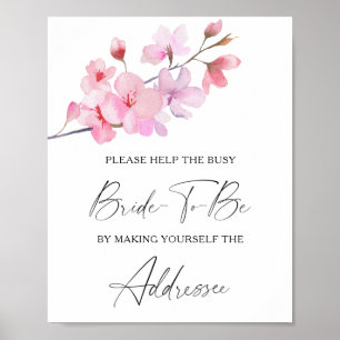 Sakura - aider la mariée occupée Adresse Poster