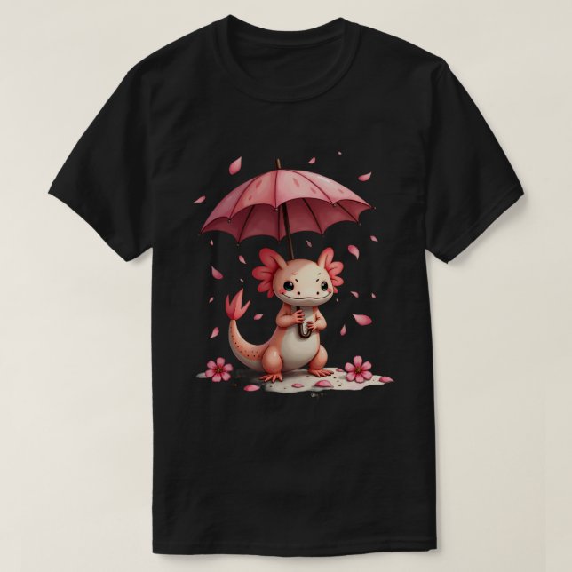 Sakura Axolotl T-Shirt (Design Front)
