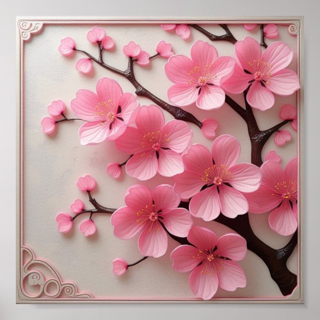 Sakura Blossom Art Poster (Front)