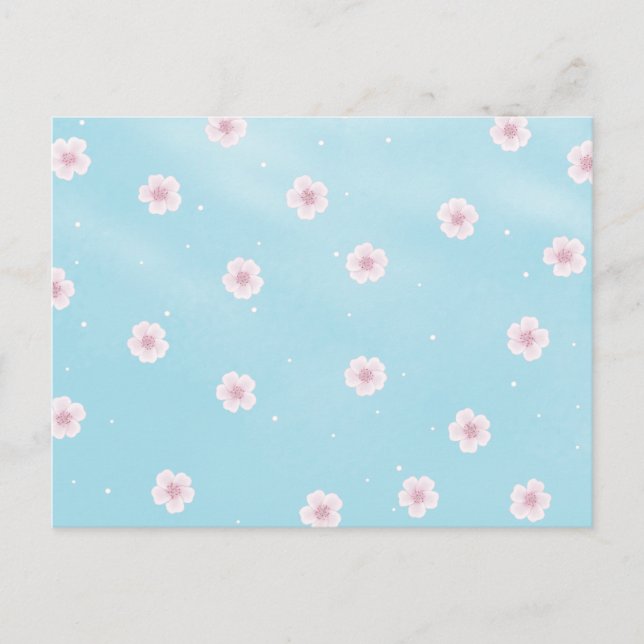 Sakura Blossom Japanese Spring Floral Postcard (Front)