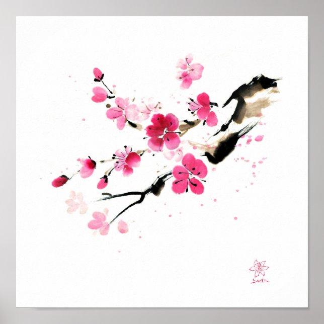 Sakura blossom. Painting Poster (Front)