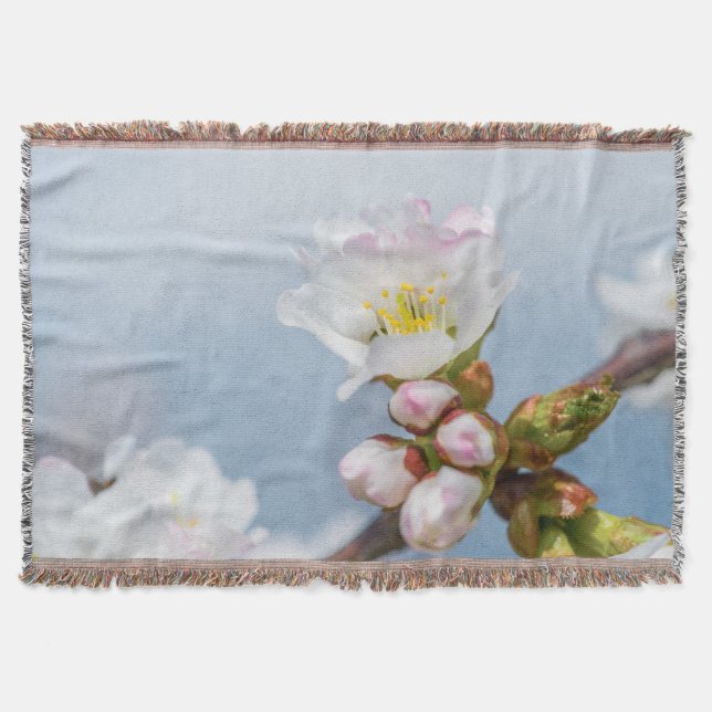 Sakura Blossom Throw Blanket (Front)