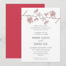 Sakura Blossom Wedding Invitation