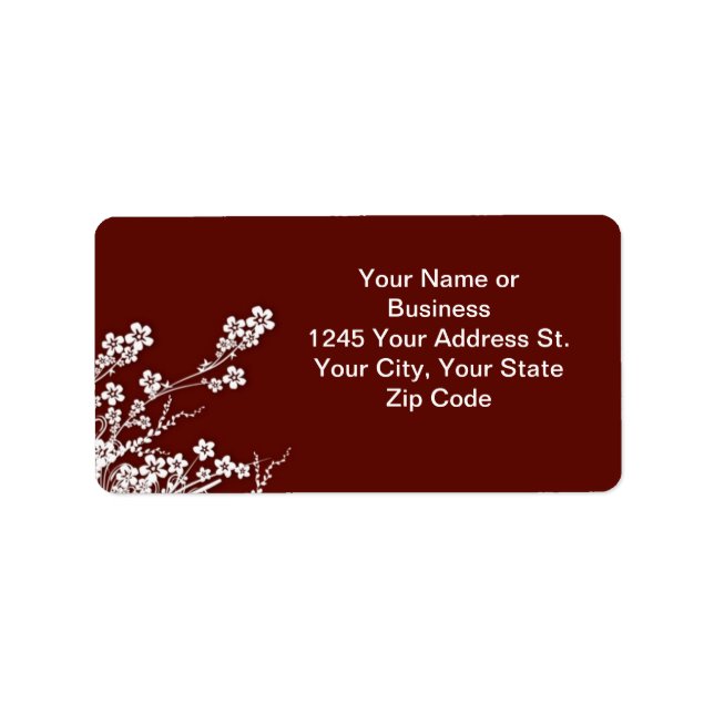 sakura blossoms address label (Front)