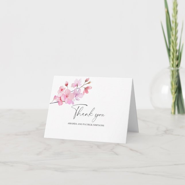 Sakura - Carte de remerciements Mariage (Devant)