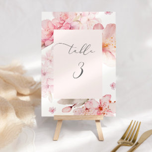 Sakura cherry blossom elegant table number