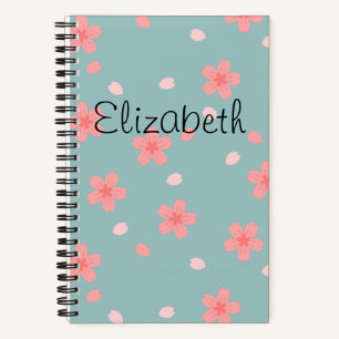 Sakura Cherry Blossom Floral Pattern Notebook