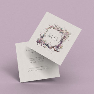 Sakura Cherry Blossom Floral Square Business Card