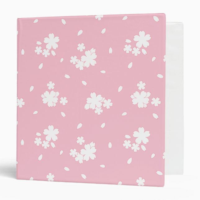 Sakura Cherry Blossom Flower Pattern Binder (Front/Inside)