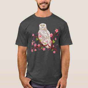 Sakura Cherry Blossom Forest Animal Lover Wise Bir T-Shirt
