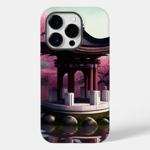 Sakura Cherry Blossom Garden Shrine Pond Japanese Case-Mate iPhone 14 Pro Case
