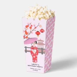 Sakura Cherry Blossom Japanese Girl Birthday Party Favor Box