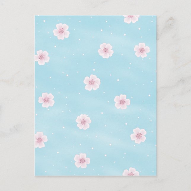 Sakura Cherry Blossom Japanese Spring Floral Postcard (Front)