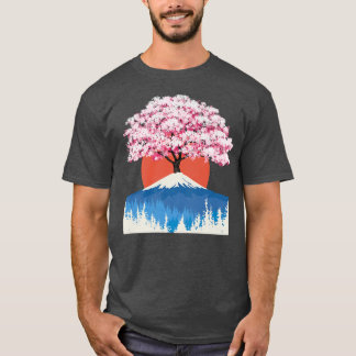 SAKURA CHERRY BLOSSOM ON MOUNT FUJI OF JAPAN T-Shirt